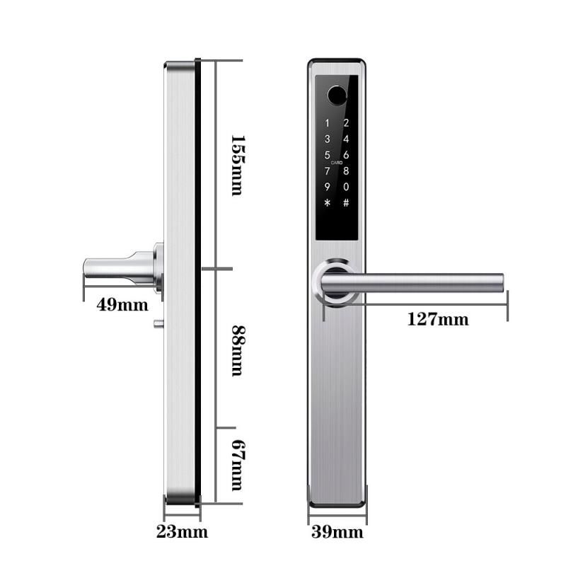 SL-S41B-SS Smart 5-IN-1 Lever Mortise Lock - Stainless Steel 304