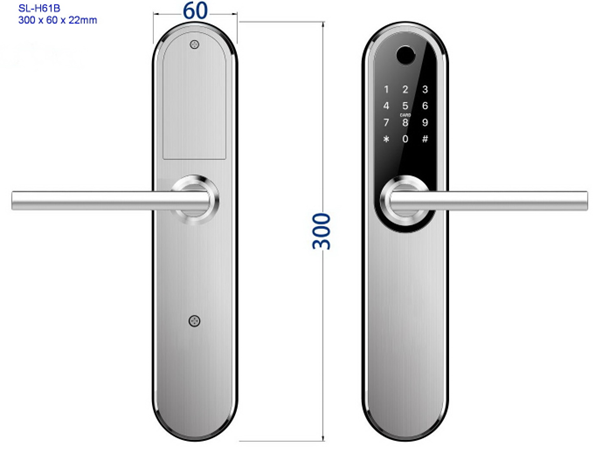 SL-H61B-SS Smart 5-IN-1 Lever Mortise Lock - Stainless Steel 304