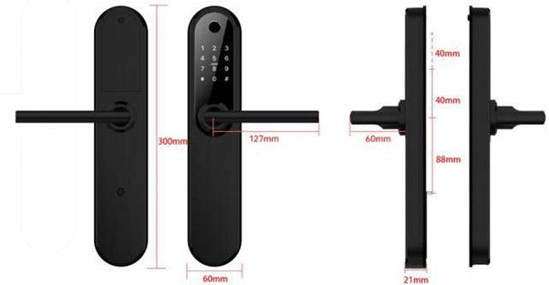 SL-H61B Smart 5-IN-1 Lever Mortise Lock - Black
